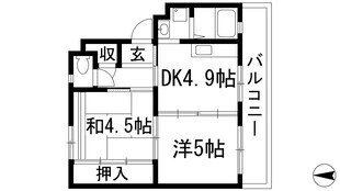 逆瀬川3号棟の物件間取画像